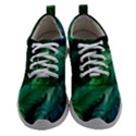 Tropical Green Leaves Background Women Athletic Shoes View1