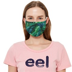 Tropical Green Leaves Background Cloth Face Mask (adult) by Amaryn4rt