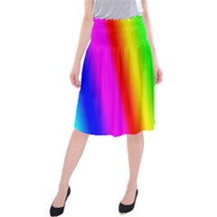 Multi-color-rainbow-background Midi Beach Skirt by Amaryn4rt