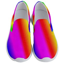 Multi-color-rainbow-background Men s Lightweight Slip Ons by Amaryn4rt