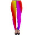 Multi-color-rainbow-background Lightweight Velour Leggings View1