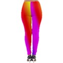 Multi-color-rainbow-background Lightweight Velour Leggings View2