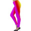 Multi-color-rainbow-background Lightweight Velour Leggings View3