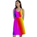 Multi-color-rainbow-background Classic Skater Dress View1