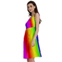 Multi-color-rainbow-background Classic Skater Dress View2