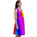 Multi-color-rainbow-background Classic Skater Dress View3