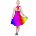 Multi-color-rainbow-background Halter Party Swing Dress  View2