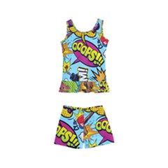 Comic Elements Colorful Seamless Pattern Kids  Boyleg Swimsuit by Amaryn4rt