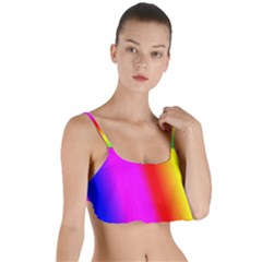 Multi-color-rainbow-background Layered Top Bikini Top  by Amaryn4rt