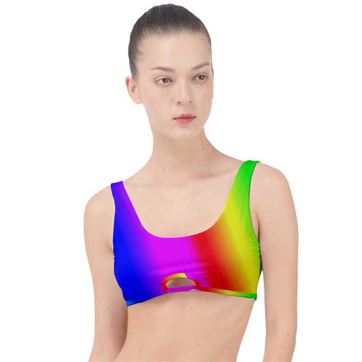 Multi-color-rainbow-background The Little Details Bikini Top