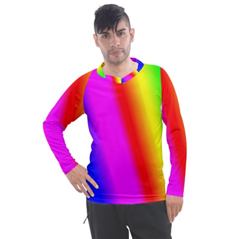 Multi-color-rainbow-background Men s Pique Long Sleeve T-shirt by Amaryn4rt