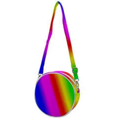 Multi-color-rainbow-background Crossbody Circle Bag by Amaryn4rt