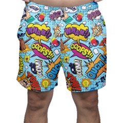 Comic Elements Colorful Seamless Pattern Men s Shorts by Amaryn4rt