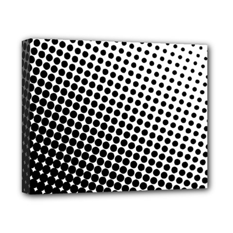 Background-wallpaper-texture-lines Dot Dots Black White Canvas 10  x 8  (Stretched)