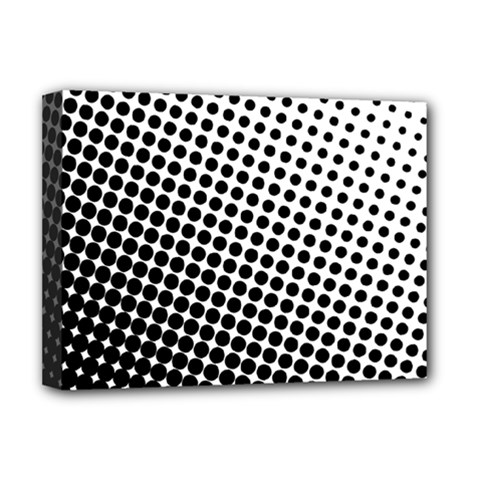 Background-wallpaper-texture-lines Dot Dots Black White Deluxe Canvas 16  X 12  (stretched) 