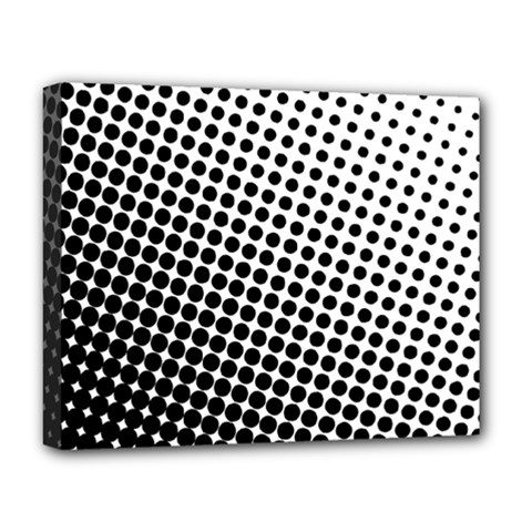 Background-wallpaper-texture-lines Dot Dots Black White Deluxe Canvas 20  x 16  (Stretched)