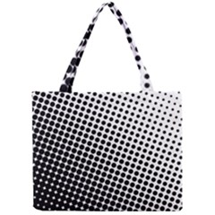 Background-wallpaper-texture-lines Dot Dots Black White Mini Tote Bag by Amaryn4rt