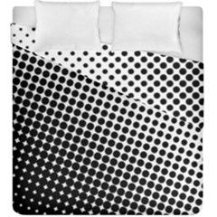 Background-wallpaper-texture-lines Dot Dots Black White Duvet Cover Double Side (King Size)