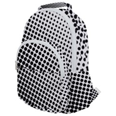 Background-wallpaper-texture-lines Dot Dots Black White Rounded Multi Pocket Backpack