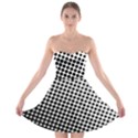 Background-wallpaper-texture-lines Dot Dots Black White Strapless Bra Top Dress View1