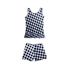 Background-wallpaper-texture-lines Dot Dots Black White Kids  Boyleg Swimsuit by Amaryn4rt