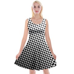 Background-wallpaper-texture-lines Dot Dots Black White Reversible Velvet Sleeveless Dress