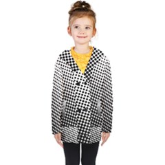 Background-wallpaper-texture-lines Dot Dots Black White Kids  Double Breasted Button Coat