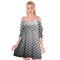 Background-wallpaper-texture-lines Dot Dots Black White Cutout Spaghetti Strap Chiffon Dress