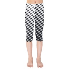 Background-wallpaper-texture-lines Dot Dots Black White Kids  Capri Leggings 