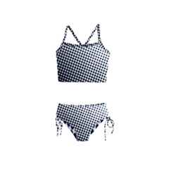 Background-wallpaper-texture-lines Dot Dots Black White Girls  Tankini Swimsuit by Amaryn4rt