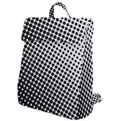 Background-wallpaper-texture-lines Dot Dots Black White Flap Top Backpack