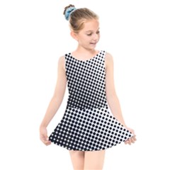 Background-wallpaper-texture-lines Dot Dots Black White Kids  Skater Dress Swimsuit by Amaryn4rt