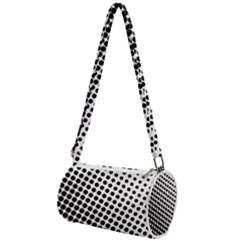 Background-wallpaper-texture-lines Dot Dots Black White Mini Cylinder Bag