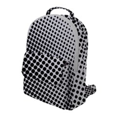 Background-wallpaper-texture-lines Dot Dots Black White Flap Pocket Backpack (Large)