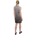 Background-wallpaper-texture-lines Dot Dots Black White Sleeveless Shirt Dress View2