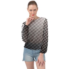 Background-wallpaper-texture-lines Dot Dots Black White Banded Bottom Chiffon Top by Amaryn4rt