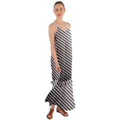 Background-wallpaper-texture-lines Dot Dots Black White Cami Maxi Ruffle Chiffon Dress