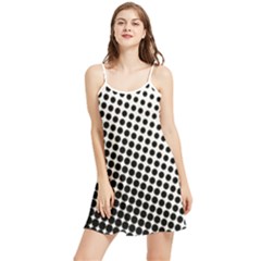 Background-wallpaper-texture-lines Dot Dots Black White Summer Frill Dress