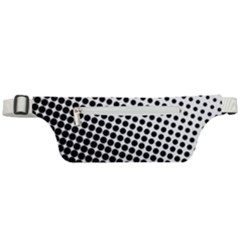 Background-wallpaper-texture-lines Dot Dots Black White Active Waist Bag by Amaryn4rt