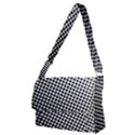 Background-wallpaper-texture-lines Dot Dots Black White Full Print Messenger Bag (M) View1