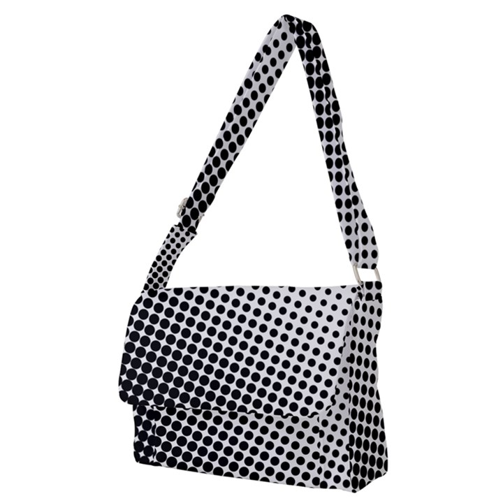 Background-wallpaper-texture-lines Dot Dots Black White Full Print Messenger Bag (M)