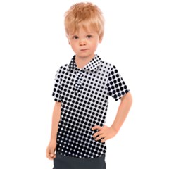 Background-wallpaper-texture-lines Dot Dots Black White Kids  Polo T-Shirt