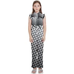 Background-wallpaper-texture-lines Dot Dots Black White Kids  Sleeveless Ruffle Edge Band Collar Chiffon One Piece