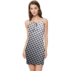 Background-wallpaper-texture-lines Dot Dots Black White Summer Tie Front Dress by Amaryn4rt