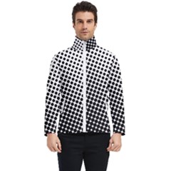 Background-wallpaper-texture-lines Dot Dots Black White Men s Bomber Jacket