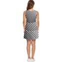 Background-wallpaper-texture-lines Dot Dots Black White Tiered Sleeveless Mini Dress View4