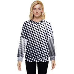 Background-wallpaper-texture-lines Dot Dots Black White Hidden Pocket Sweatshirt