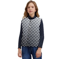 Background-wallpaper-texture-lines Dot Dots Black White Kid s Button Up Puffer Vest	