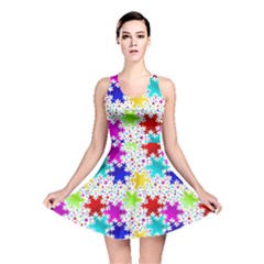 Snowflake Pattern Repeated Reversible Skater Dress by Amaryn4rt