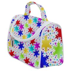 Snowflake Pattern Repeated Satchel Handbag by Amaryn4rt